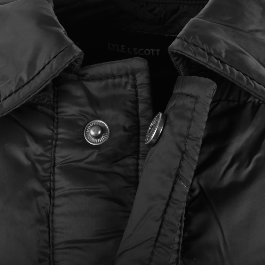 Lyle And Scott Wadded Puffer Jacket Black